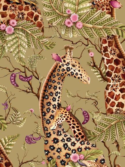 Cole & Son Royal Giraffe Wallpaper, Safari