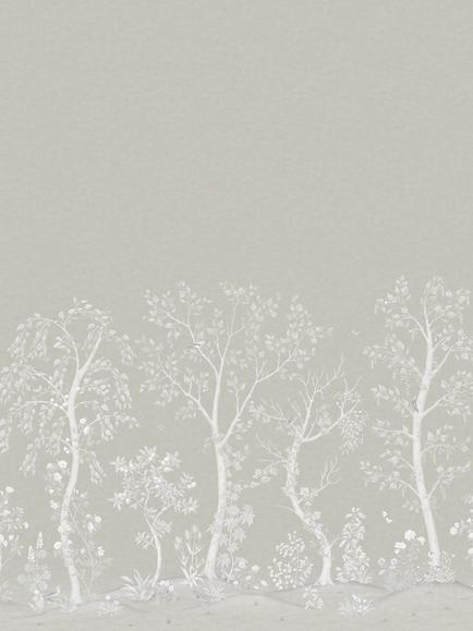 Cole & Son Seasonal Woods Wallpaper, Platinum Matte
