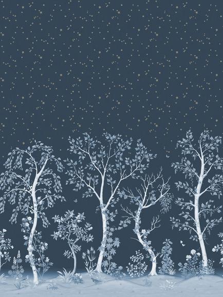 Cole & Son Seasonal Woods Wallpaper, Midnight