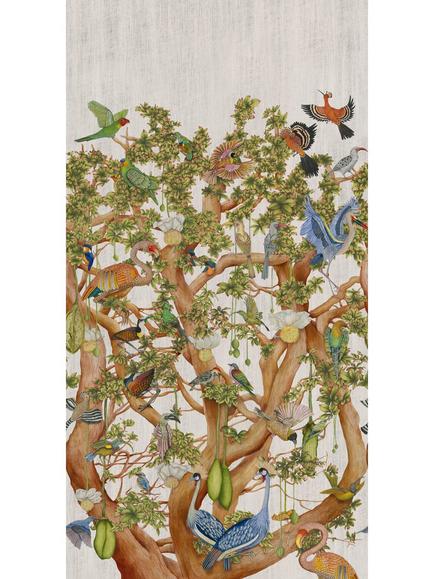 Cole & Son Tree of Life Wallpaper Panel, Platinum