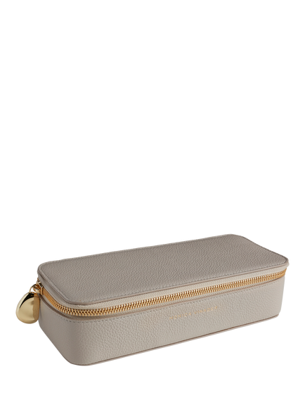 Monica Vinader Zipped Jewellery Box, Grey, Grey