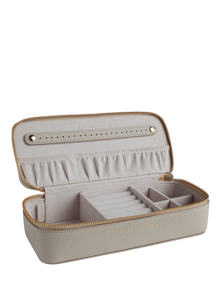 Monica Vinader Zipped Jewellery Box, Grey - view 2, Grey