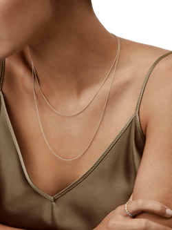 Monica Vinader Sterling Silver Fine Chain Necklace - view 2, Silver