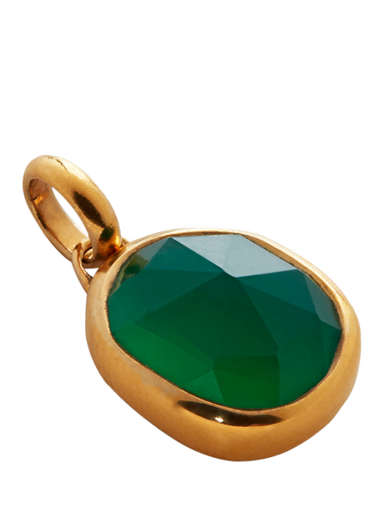 Monica Vinader Siren Pendant, Gold/Green, Gold/Green
