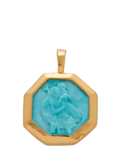 Monica Vinader St. Christopher Pendant Charm, Gold, Gold