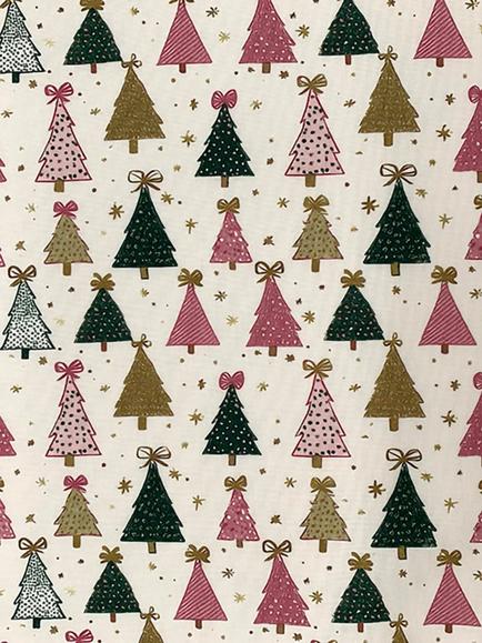 John Louden Christmas Trees Craft Fabric, Multi, Multi