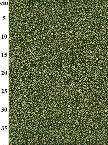 Rose & Hubble Holly & Gold Craft Fabric, Green, Multi