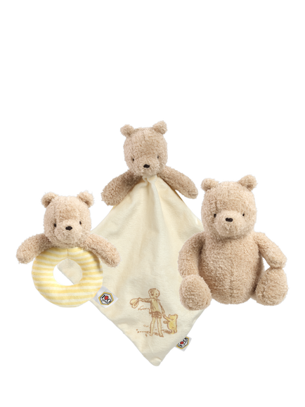 Winnie the Pooh 100 Years Soft Toy, Comforter & Rattle Gift Set, Multi