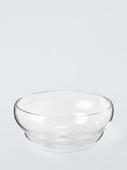 John Lewis Lule Glass Salad Bowl, 25cm, Clear, Clear Clear