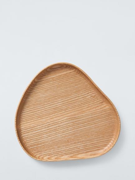 John Lewis Scandi Small Ash Wood Platter, 25cm - view 2, Natural Ash
