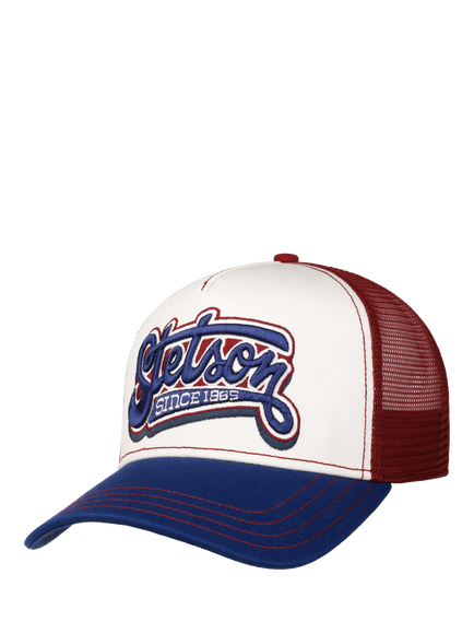 Stetson Trucker Classic Race Baseball Cap, Blue/Wine, Blue/Wine