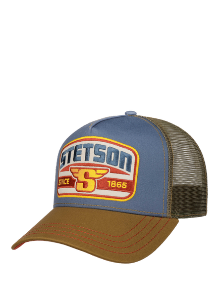 Stetson Trucker Classic Race Baseball Cap, Brown/Blue, Brown/Blue