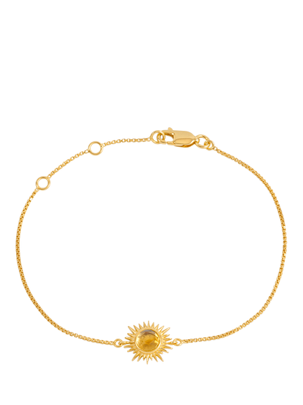 Rachel Jackson London Dreamer Citrine Sunshine Bracelet, Gold, Gold