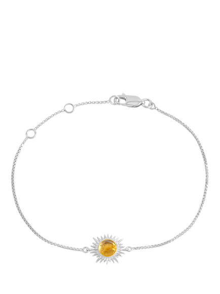 Rachel Jackson London Citrine Sunshine Bracelet, Silver, Silver