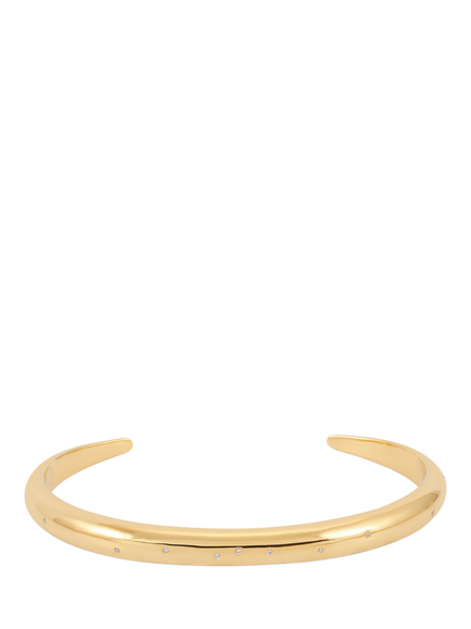 Rachel Jackson London Imagine White Sapphire Bangle, Gold, Gold