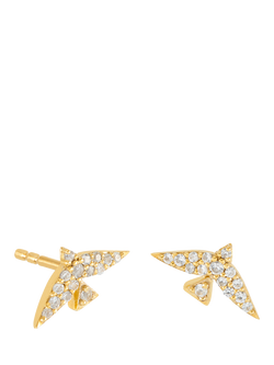 Rachel Jackson London Dreamcatcher Pavé Bird Stud Earrings, Gp, Gp