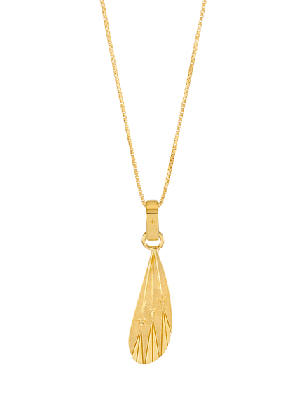 Rachel Jackson London Dreamcatcher Celestial Wing Necklace, Gold, Gold