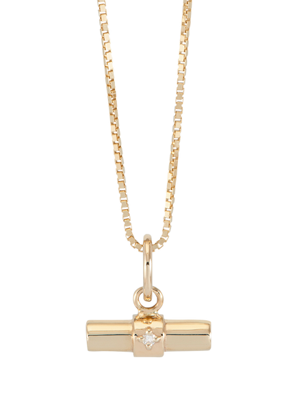 Rachel Jackson London T-Bar Necklace, Gold, Gold