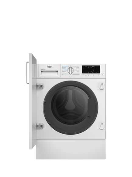 Beko WDIK954451F Freestanding Washer Dryer, 9kg/5kg Load, 1400rpm Spin, White, White