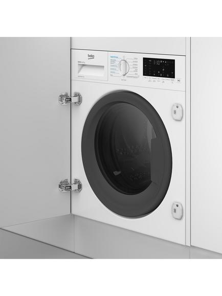 Beko WDIK954451F Freestanding Washer Dryer, 9kg/5kg Load, 1400rpm Spin, White - view 2, White
