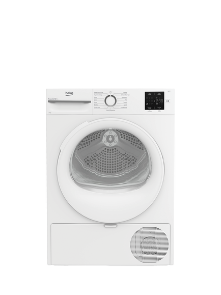 Beko BM3T3922W Freestanding Heat Pump Tumble Dryer, 9kg Load, White, White