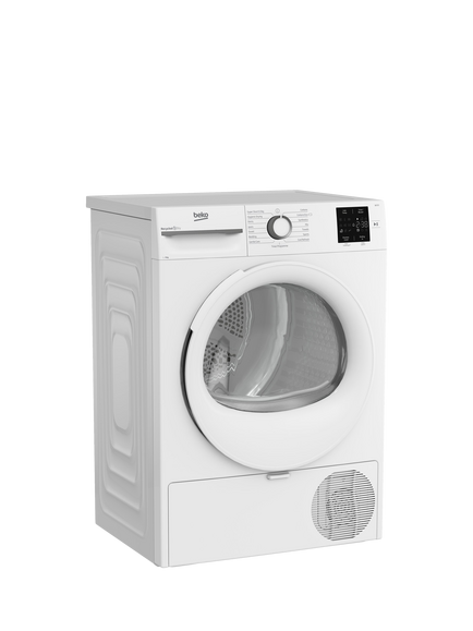 Beko BM3T3922W Freestanding Heat Pump Tumble Dryer, 9kg Load, White - view 2, White