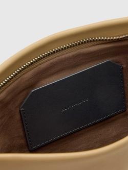 AllSaints Bettina Leather Clutch Bag - view 2, Yellow