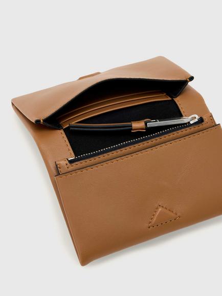 AllSaints Harluna Leather Bifold Wallet - view 2, Brown Tan