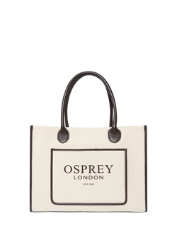OSPREY LONDON Great Gaddesden Canvas Tote Bag, Ivory