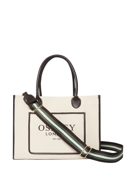 OSPREY LONDON Great Gaddesden Canvas Tote Bag - view 2, Ivory