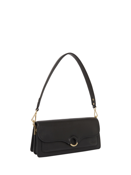 OSPREY LONDON Marlow Leather Shoulder Bag - view 2, Black