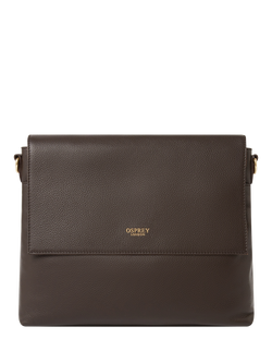 OSPREY LONDON Runner Leather Crossbody Bag - view 2, Chocolate