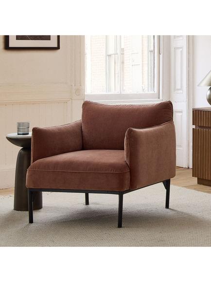 West Elm Penn Armchair, Burnt Umber - view 2, Burnt Umber