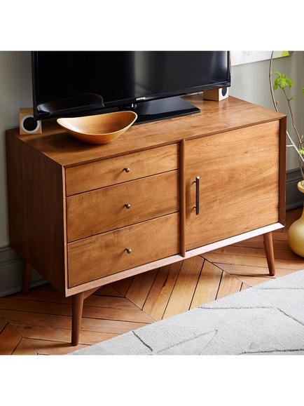 West Elm Mid-Century Modern Media Console, Acorn - view 2, Acorn