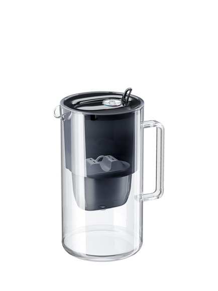 Aquaphor Glass Water Filter Jug, 2.5L, Black - view 2, Black