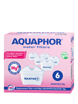 Aquaphor MAXFOR+ Replacement Water Filter Cartridge with Magnesium, Pack of 6 - view 2, Clear