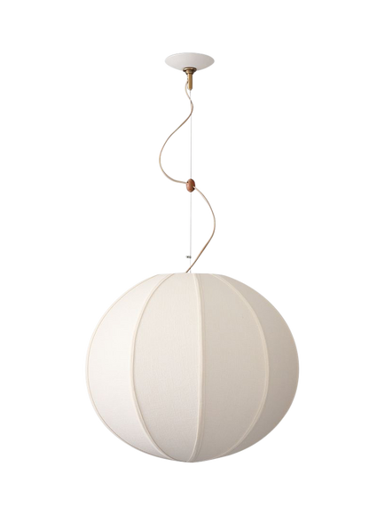 West Elm Rhea Round Pendant Ceiling Light, Tofu - view 2, Tofu