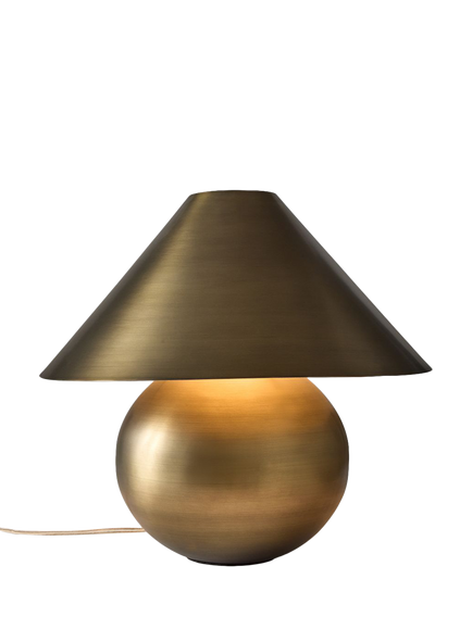 West Elm Wickham Table Lamp, Antique Brass, Antique Brass