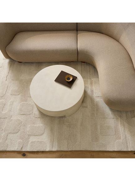 West Elm Rounded Wool Rug, Sand - view 2, Sand