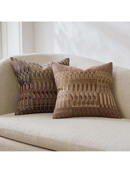 West Elm Modern Silk Shapes Cushion Cover, Mulberry - view 2, Mulberry
