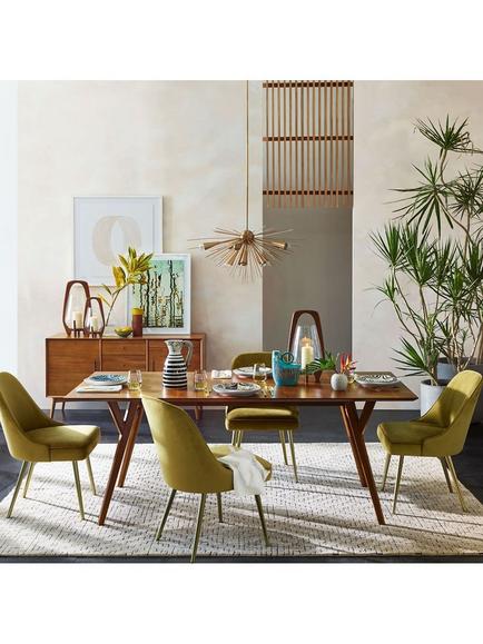West Elm Mid-Century Modern Wood Lantern, Café, Medium - view 2, Clear