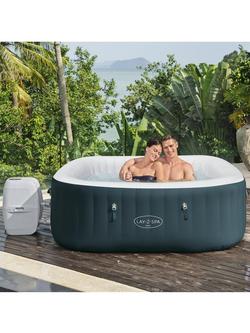 Lay‑Z‑Spa Ibiza AirJet Inflatable Square Smart Hot Tub with Cover, 6 Person - view 2, Blue