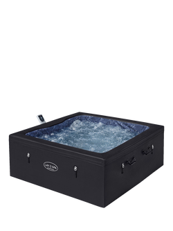 Lay‑Z‑Spa Stockholm AirJet Square Hot Tub with Cover, 6 Person - view 2, Black
