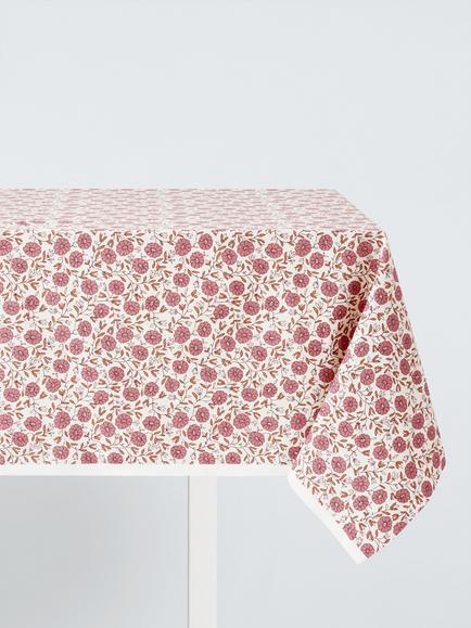 John Lewis Leafield Oilcloth Tablecloth Fabric, Pink Clay