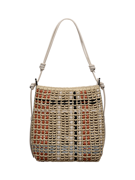 Radley The Camden Raffia Check Shoulder Bag, Natural