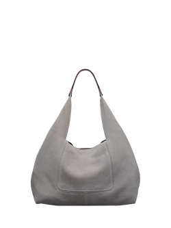 Radley The Maudie Suede Shoulder Bag, Steel - view 2, Steel