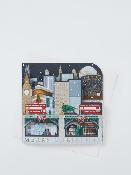 John Lewis London Icons Fold Out Charity Christmas Cards, Pack of 5, Mult London
