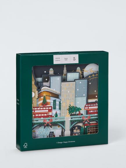 John Lewis London Icons Fold Out Charity Christmas Cards, Pack of 5 - view 2, Mult London