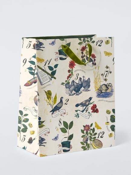 John Lewis Twelve Days Of Christmas Gift Bag, Multi, Multi Colour