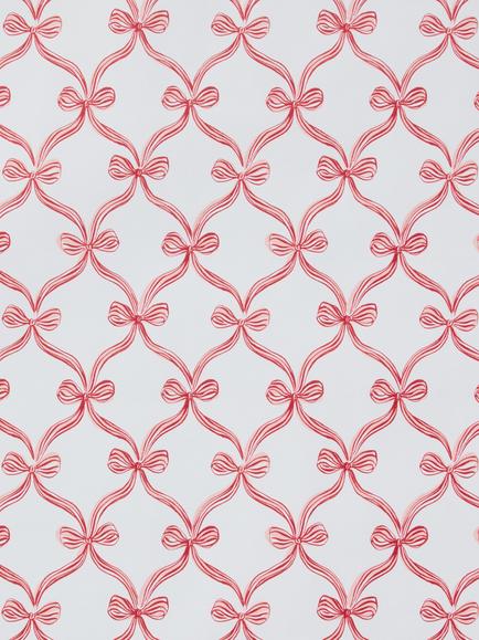 John Lewis Heartland Printed Gift Wrap, 4m, Pink Bow - view 2, Pink Bow